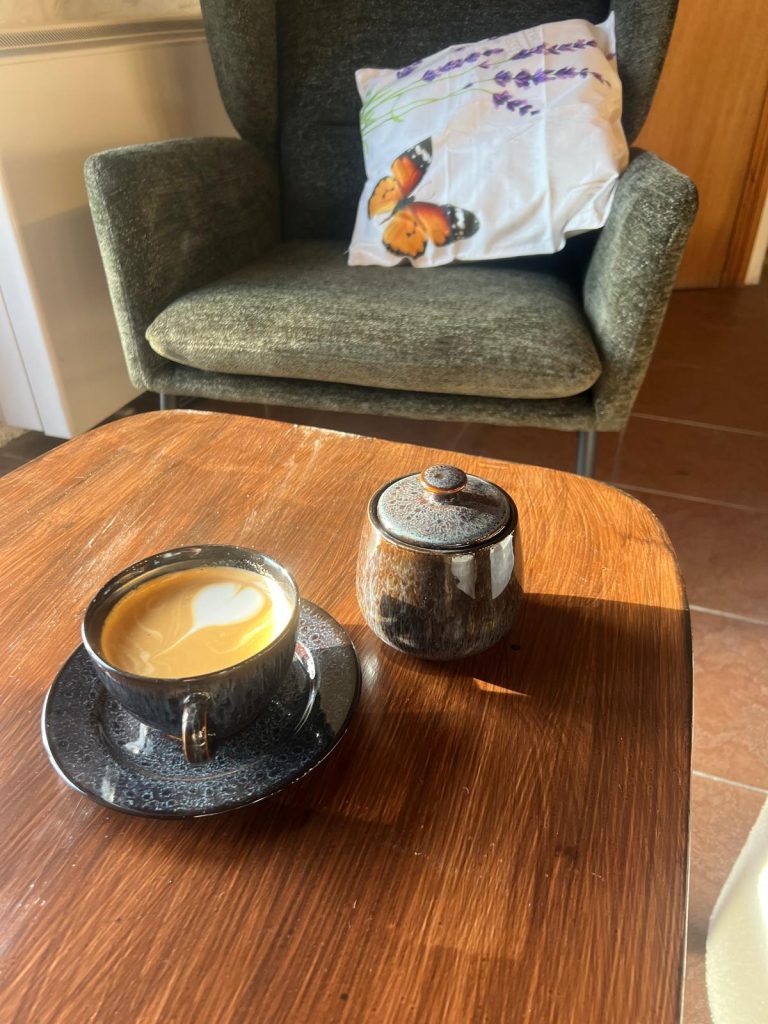 Comfy chair and coffee